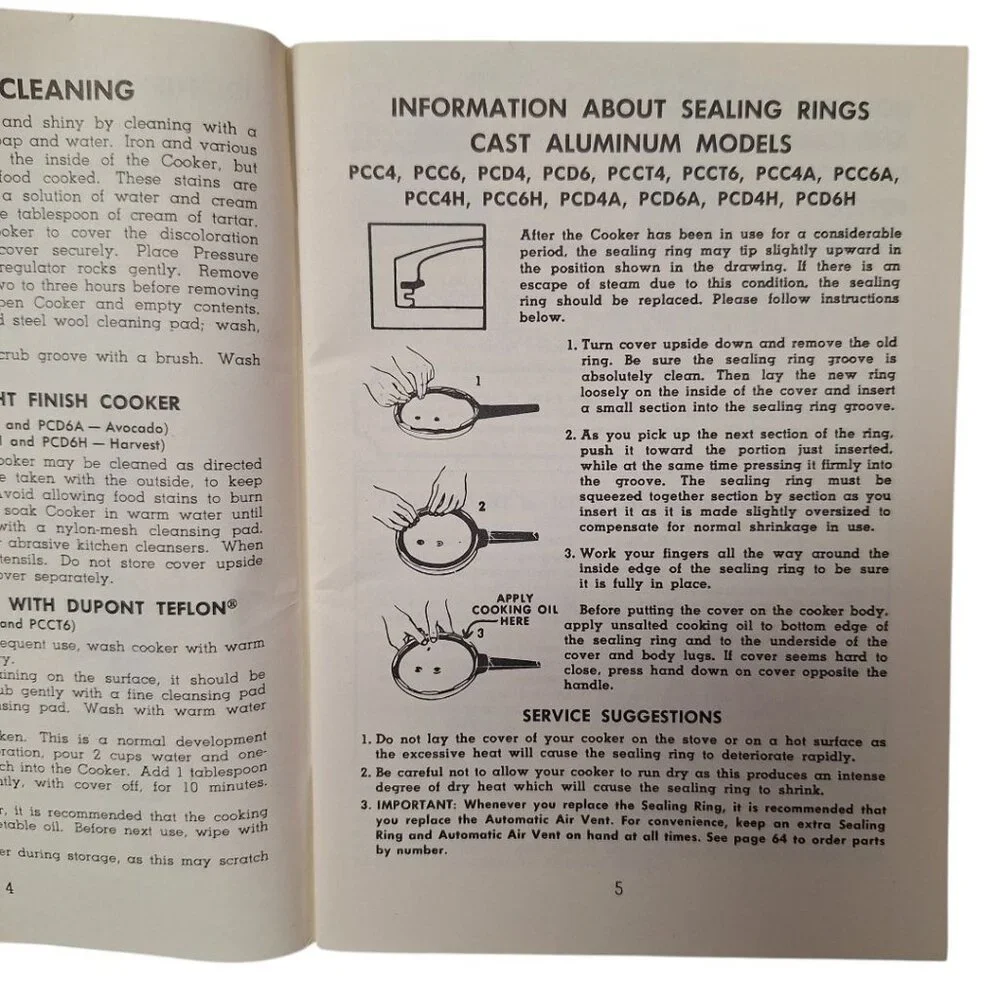 Presto Pressure Cooker Recipe  Book Instructions 1960s Stew Soup Canning Vintage